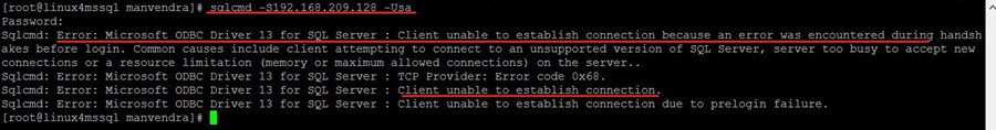 Error during making a database connection