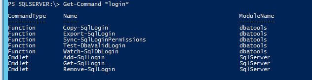 Find modules related to logins