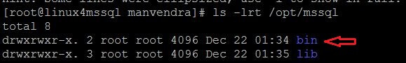 ls -lrt /opt/mssql