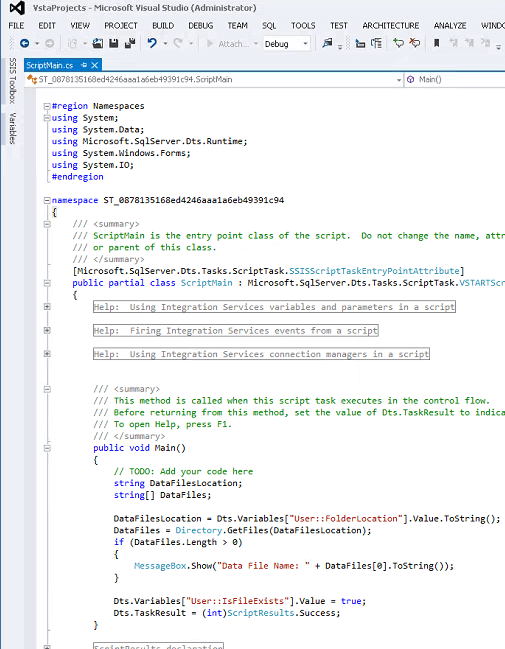 SSIS Package Code for File Watch