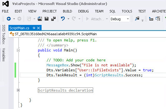 SSIS code to terminate the package after single iteration