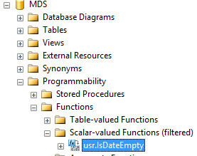 user defined condition in MDS database
