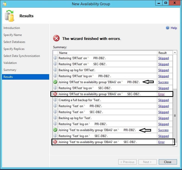 Error during configuring AlwaysON