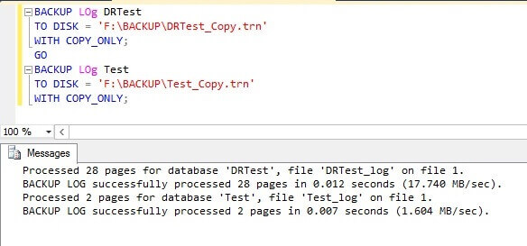 Tlog backup