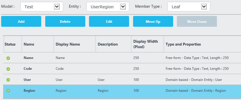 create DBA region in Master Data Services