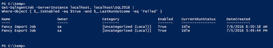Get Last Nights Failed SQL Server Agent Jobs from Multiple Instances ...