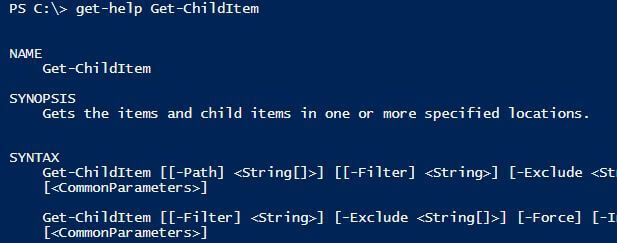 PowerShell get-help