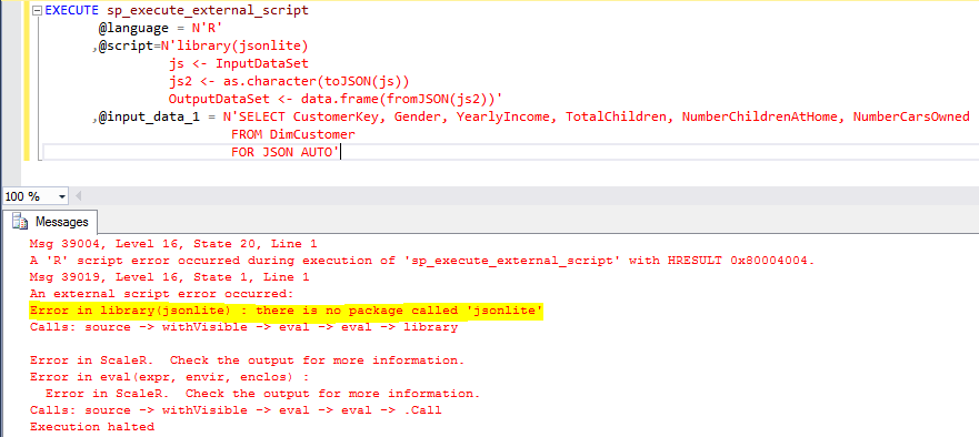 Error no package called