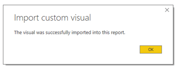 Import Successful - Description: Import of visual successful.