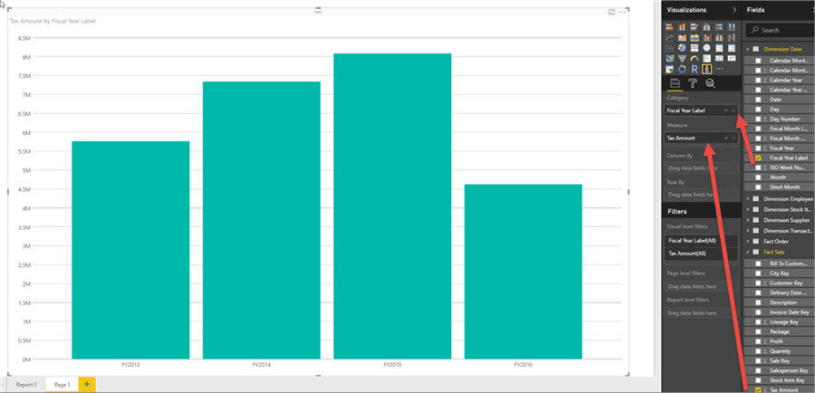 Add Data - Description: Add Year and Amount to Infographic Visual.