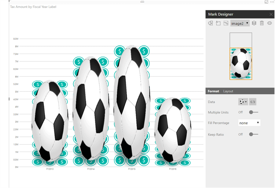 Image and Shape - Description: Image and shape on same visual, layered.