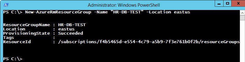use the New-AzureRmResourceGroup cmdlet to create a resource group, passing the -Location parameter for the Azure data center region