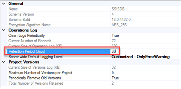 ssis log retention - Description: ssis log retention