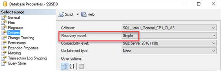simple recovery model - Description: simple recovery model