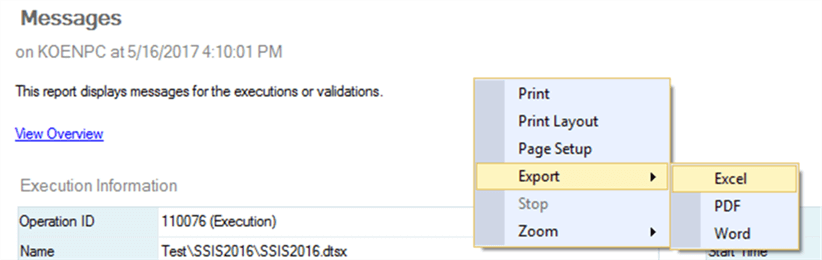 export report