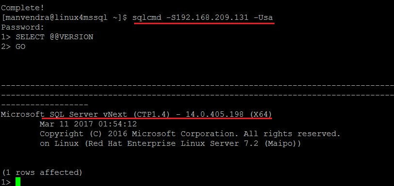 sql server version