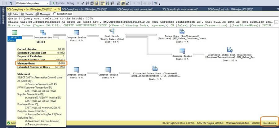 SQL Server 2017 Execution Plan