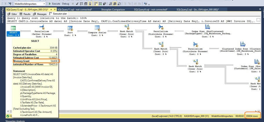 SQL Server 2017 Execution Plan