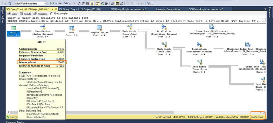 SQL Server 2017 Execution Plan