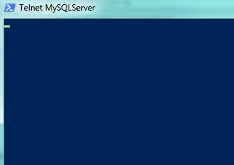 Successful test via telnet