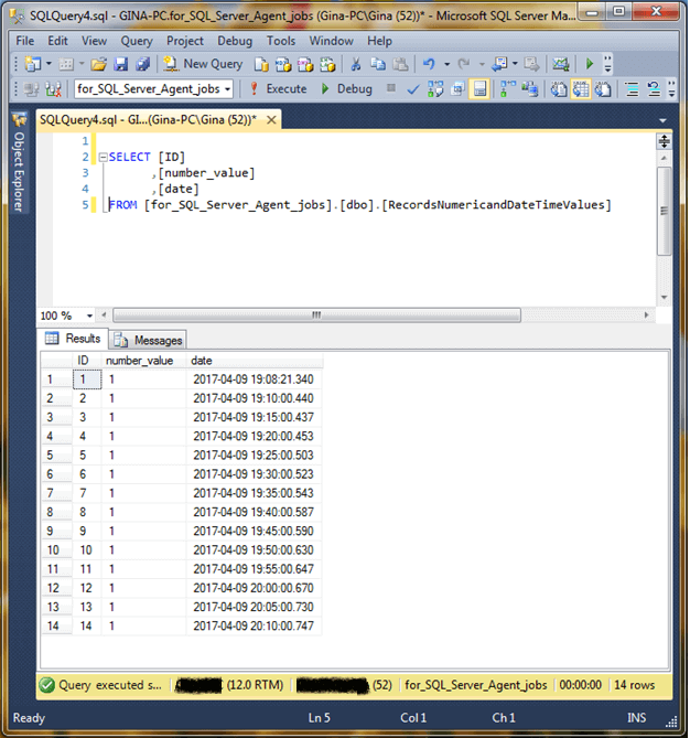 Validate data entered via the SQL Server Agent Job