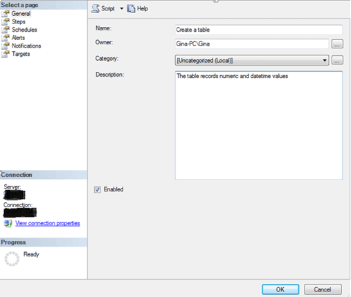 New SQL Server Agent Job