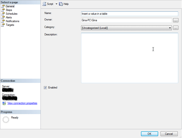 New SQL Server Agent Job
