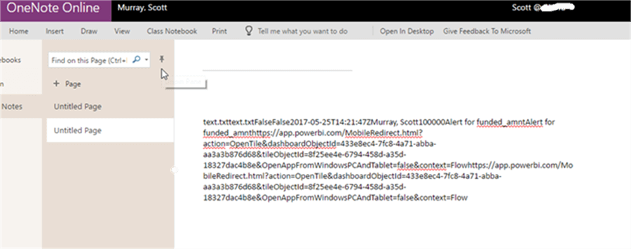 OneNote - Description: OneNote Page