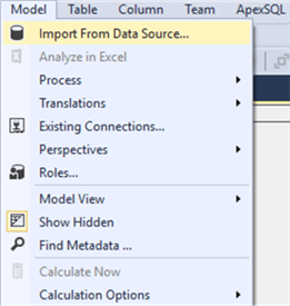 import from data source