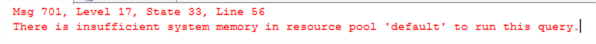 insufficient memory error