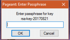putty pageant enter passphrase