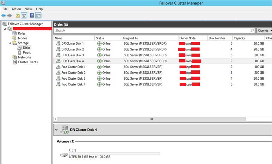 failover cluster manager