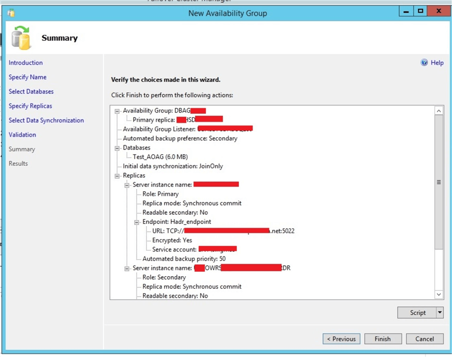 new availability group