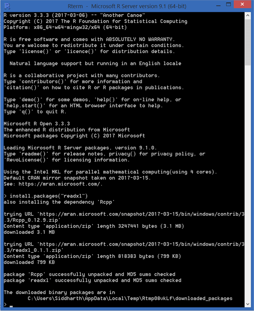 R Package Installation - Description: R Package Installation Command