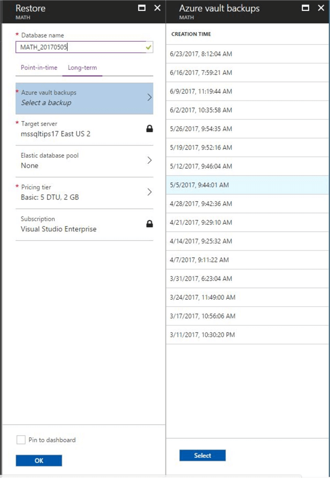 azure vault backups