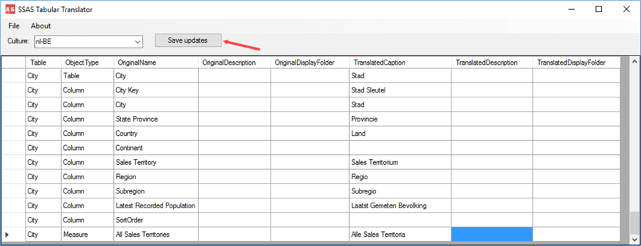 create translations in editor