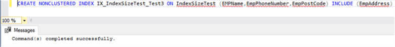 SQL Server Included Columns