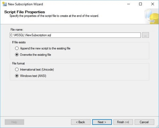 script file properties