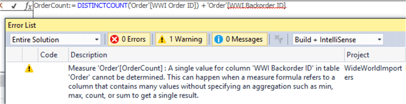 DAX writing - errors