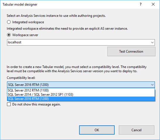 SSAS compatibility level 1200