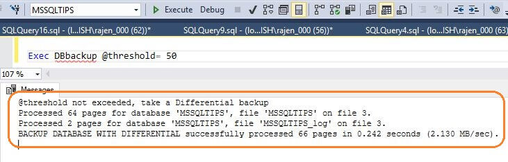 SQL Server 2017 Differential Backup Changes