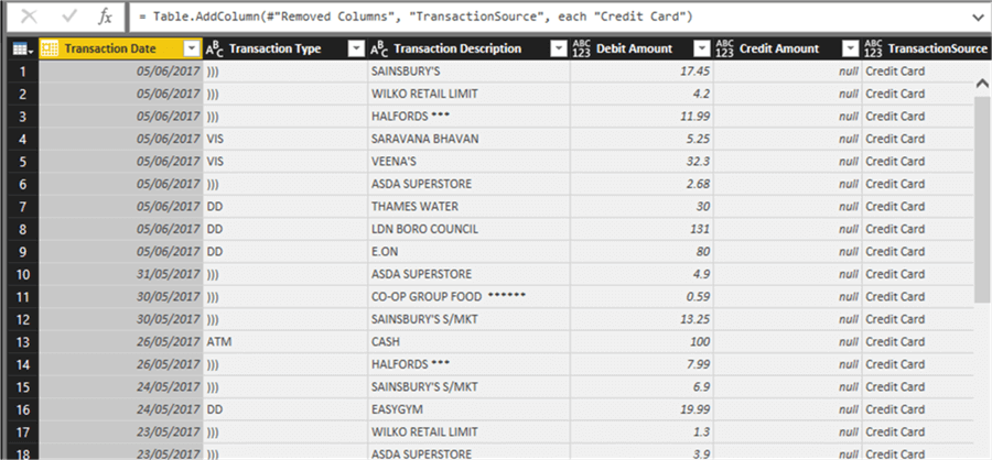 Adding new column Transaction source - Description: Adding new column Transaction source