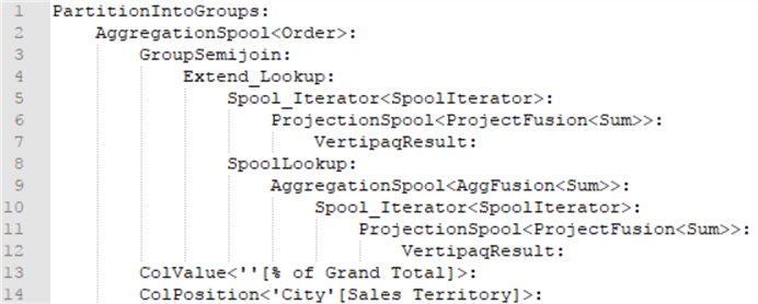 physical DAX query plan no params