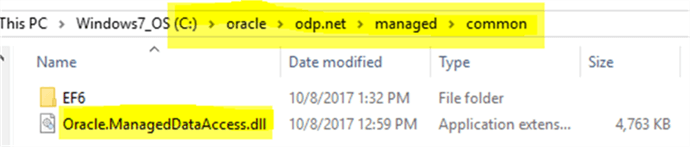 OracleMDA - Description: OracleManagedDataAccess.dll location