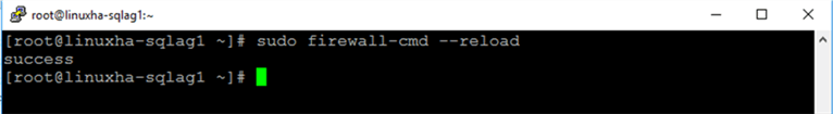 command to reload the new firewall rule added