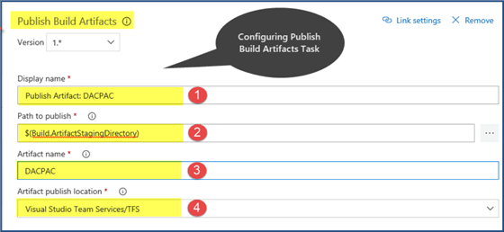 publish build artifacts