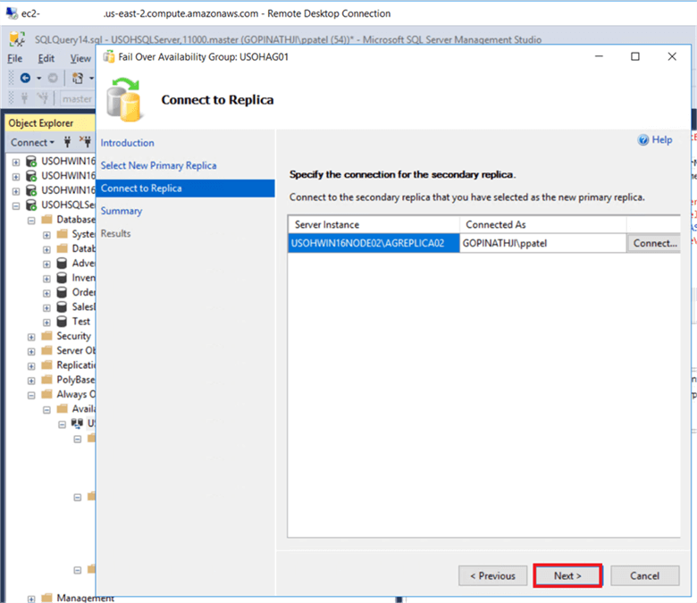 availability group failover