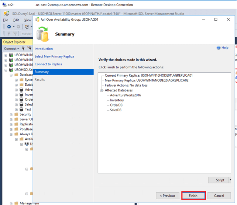 availability group failover