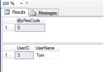 query results