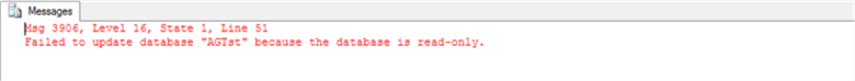 Failed to update database because the database is read-only